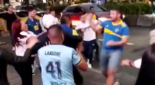 Argentina VS Colombia Soccer Fans Fight In Brazil