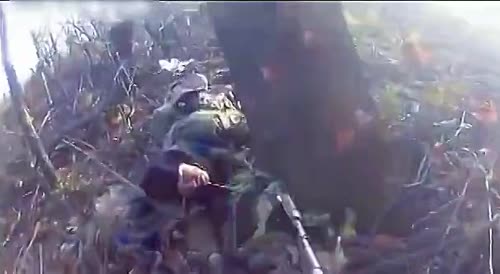 A Russian soldier rescues a wounded ukrainian soldier
