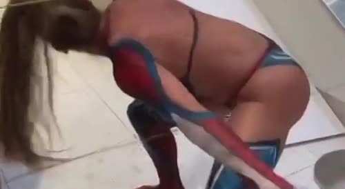 Spider Woman has Floopy Boobs