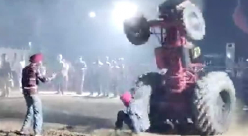Tractor Stunt Kills Man Losing His Balance