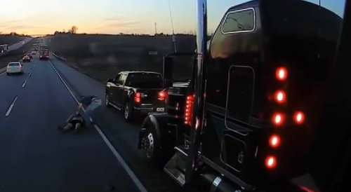 Trucker Knocks Driver Out In Road Rage Incident