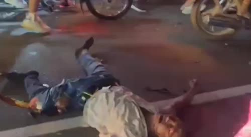 A man is run over on during a Halloween parade.