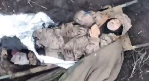Drone Finishing off Ukrainian Soldiers