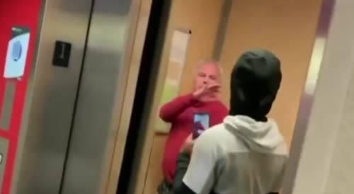 Old Guy Attacked in the Elevator
