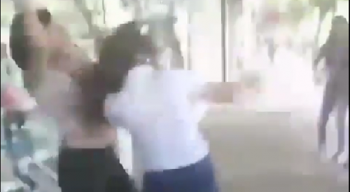 Girls Throwing Hands One On One In Argentina