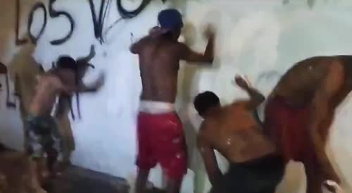 Forced to erase their gang graffiti in ecuador