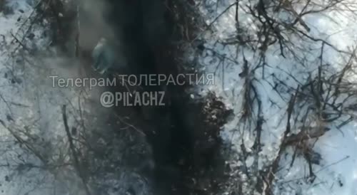 A soldier of the Armed Forces of Ukraine was torn to pieces in an attempt to find a bomb dropped into his trench, he began to look for it under his feet in a panic, after which an epic explosion occurred