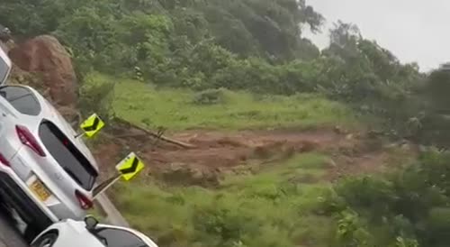 Moment Of Deadly Landslide In Colombia