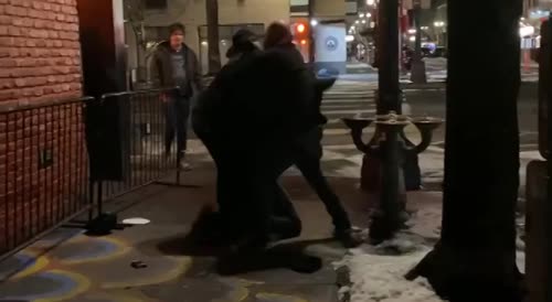 Guy Gets Handled in Downtown Portland