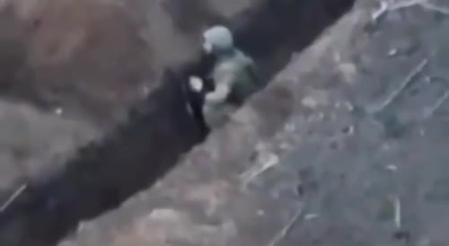 Solider Catches a Head Shot