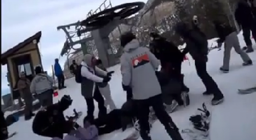 A Bunch Of Thugs Go Skiing, Cut The Line, Then Beat Up Those Who Complained In Vegas