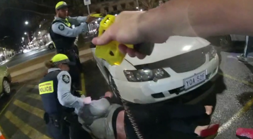Australia: Police taser, forcefully arrest man allegedly seen with alcohol in Civic