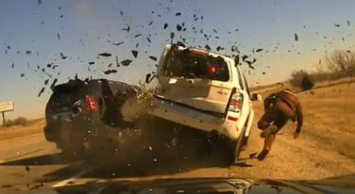 Oklahoma: State Trooper Thrown As SUV Strikes During Traffic Stop