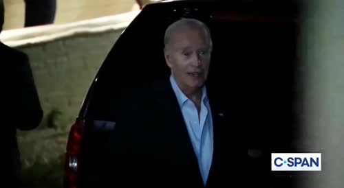 Funny people greet Biden