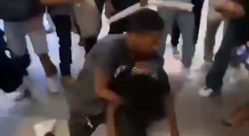 Men Fight Students Scream