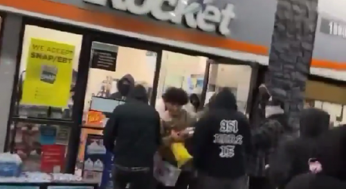Looting at a Rocket store in LA