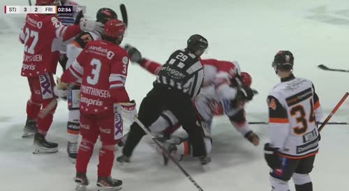 Norwegian IceHockey Fight Leads to KO