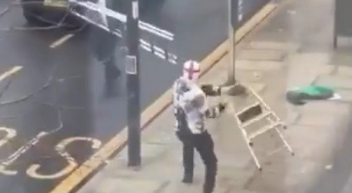 Bros fighting with LADDERS