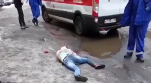 Woman Killed By Reversing Box truck In Russia