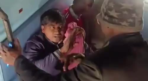 Ticket Examiner Slaps A Passenger On The Bus In India