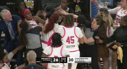Women’s college basketball brawl features five ejections, three fans booted