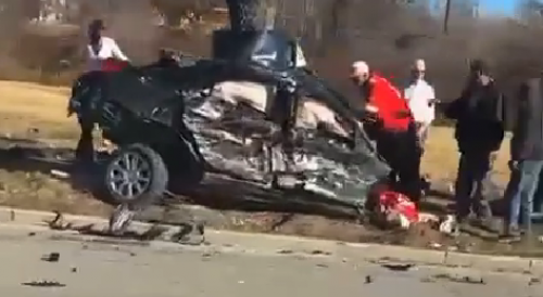 Car crash in Kansas City during the Chiefs Parade