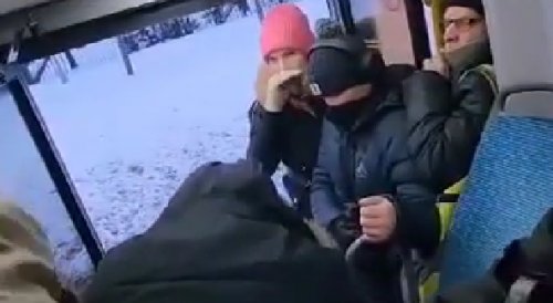 Rude Man Beaten On The Bus In Russia After he Used A Pepper Spray