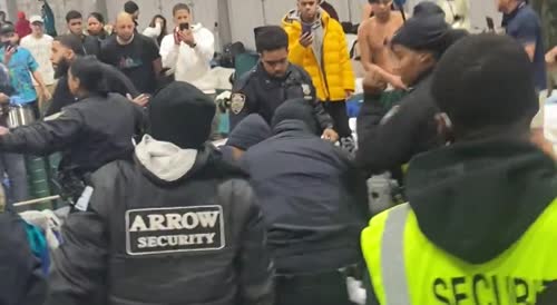 NYPD Cops Attacked At Migrant Shelter