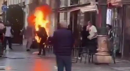 Man Self Immolates On Public Street