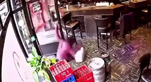 Cafe Worker leaves cellar door open, Customer falls inside