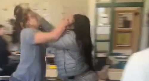 Students engaged in a fight at North Carolina HS