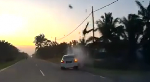 Sun-Blinded Driver Causes Motorcyclist's Death Near Parit Sulong, Malaysia