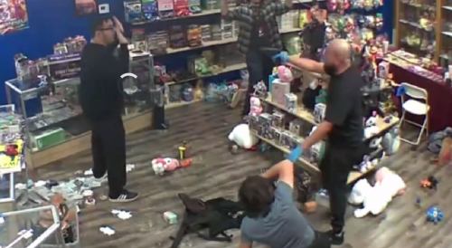 California Gaming Store Employees VS Armed Robber