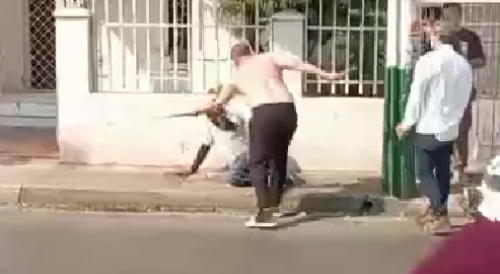 Thief Caught On The Busy Street In Cartagena, Colombia