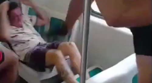 Pickpocket Gets Stomped On The Train In Brazil
