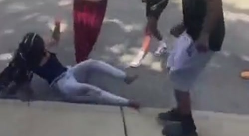 Girl Fights a Fight She Can't Win
