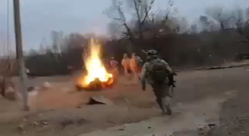 Destruction of four American mercenaries who fought against Russia.
