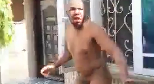This Horny Naked Guy Invaded Married Woman`s Home In Nigeria