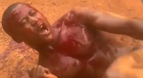 Thief Beaten By The Entire Village In Cameroon