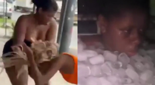 Woman Placed In Ice For Provoking Fight In Slums