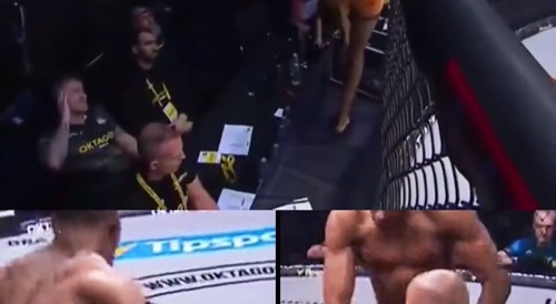 A fighter won by knockout and had the most reprehensible attitude in MMA while his rival was on the ground