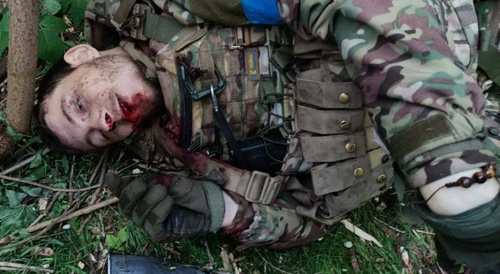 Ukrainian platoon after an ambush