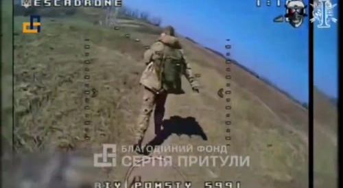 Ukraine drone goes for the head