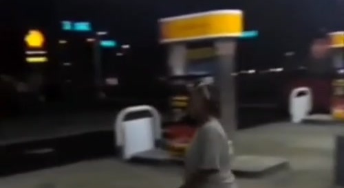 Angry Black Woman at the Gas Station