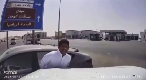 Driving into a pakistan man