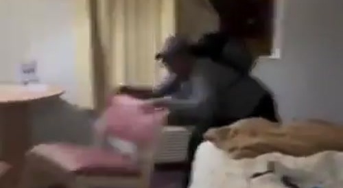 Hotel Room Intruder Smashes Window To Escape