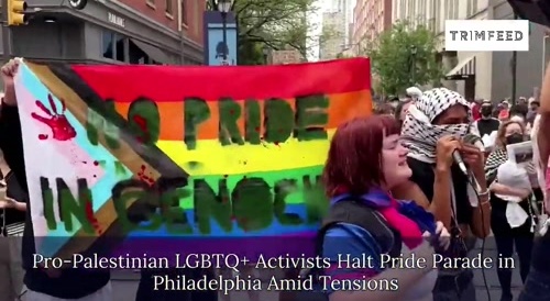 LGBTQ Pro Palestine Protesters Block Philly Pride Parade