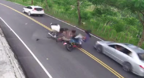 Head On Crash Of wo Motorcycles In Dominican Republic