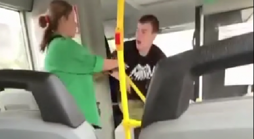 Woman Knocked Out During Fight On The Bus In Russia