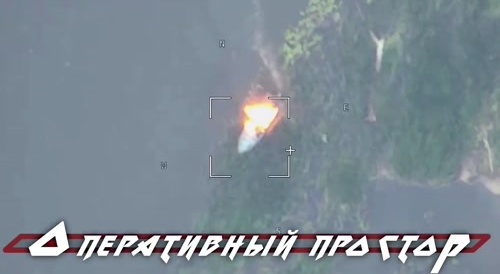 Russian drone destroy ukrainian military boat